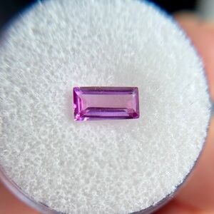 💖 0.93 CT Natural PINK SAPPHIRE Vivid Baguette Cut Near 1 Carat Gem